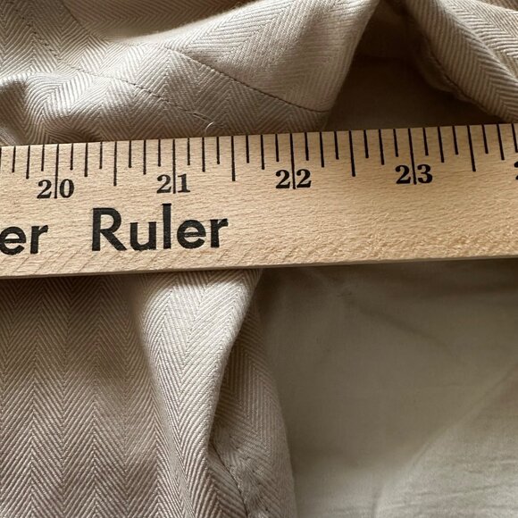 Chaps Men's Beige Long Sleeve Button-Up Shirt Size L 16-16.5 34/35 100% Cotton - Picture 9 of 13